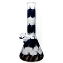 Mary Jane's Glass Studio - 12" Beaker - 38x4 - Full Color W&R White - The Cave