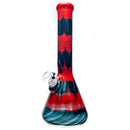 Mary Jane's Glass Studio - 12" Beaker - 38x4 - Full Color W&R Red - The Cave