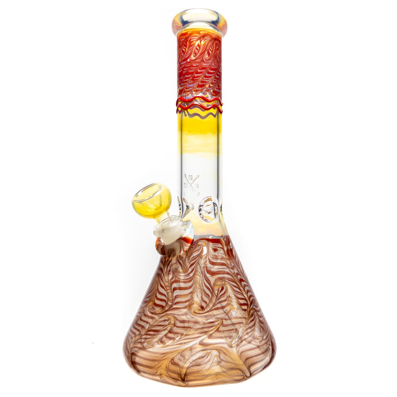 Mary Jane's Glass Studio - 12" Beaker - 38x4 - Fume W&R Red - The Cave