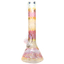 Mary Jane's Glass Studio - 15" Beaker - 50x5 - Silver & Gold Fume