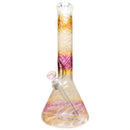 Mary Jane's Glass Studio - 15" Beaker - 50x5 - Silver & Gold Fume