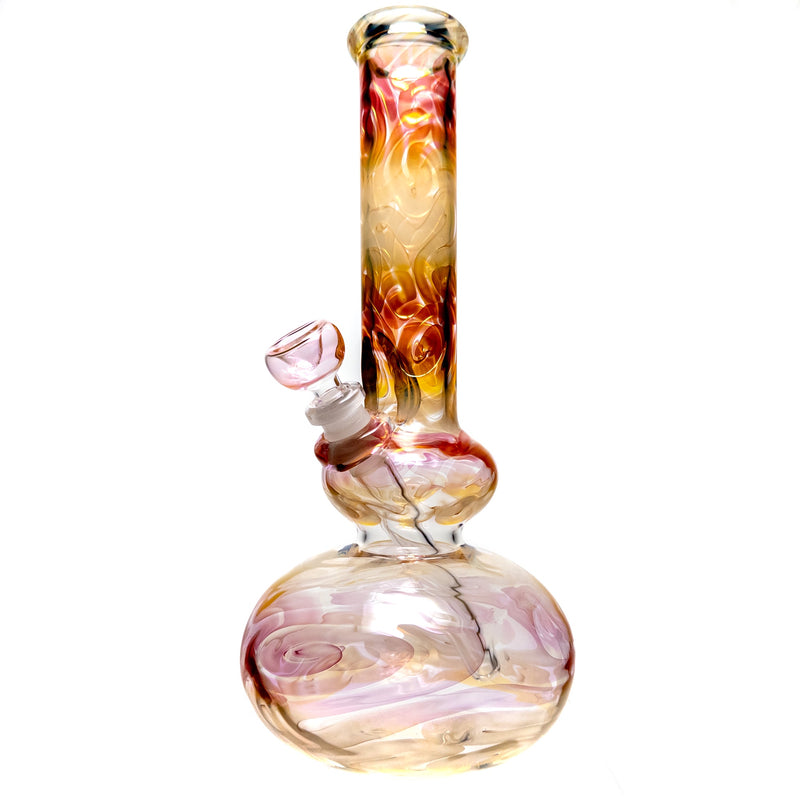 Mary Jane's Glass Studio - 12" Double Bubble - 38x4 - Silver & Gold Fume