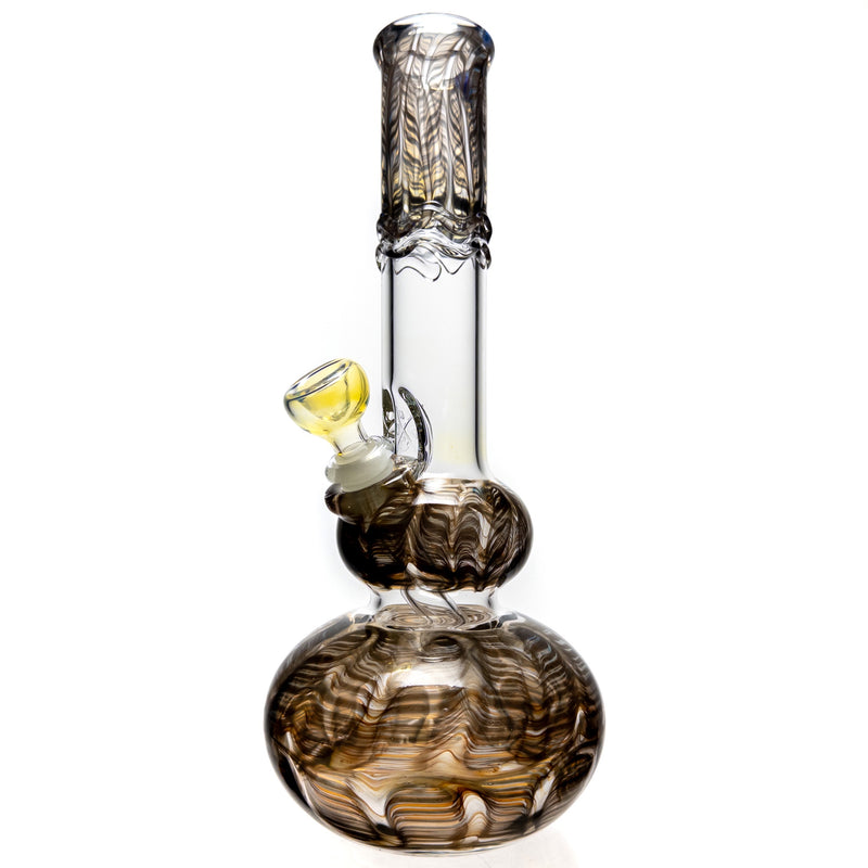 Mary Jane's Glass Studio - 12" Double Bubble - 38x4 - Fume W&R Smoke - The Cave