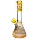 Mary Jane's Glass Studio - 10" Beaker - 32x4 - Fume w/ White - The Cave