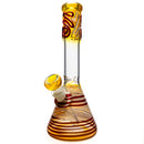 Mary Jane's Glass Studio - 10" Beaker - 32x4 - Fume w/ Red - The Cave