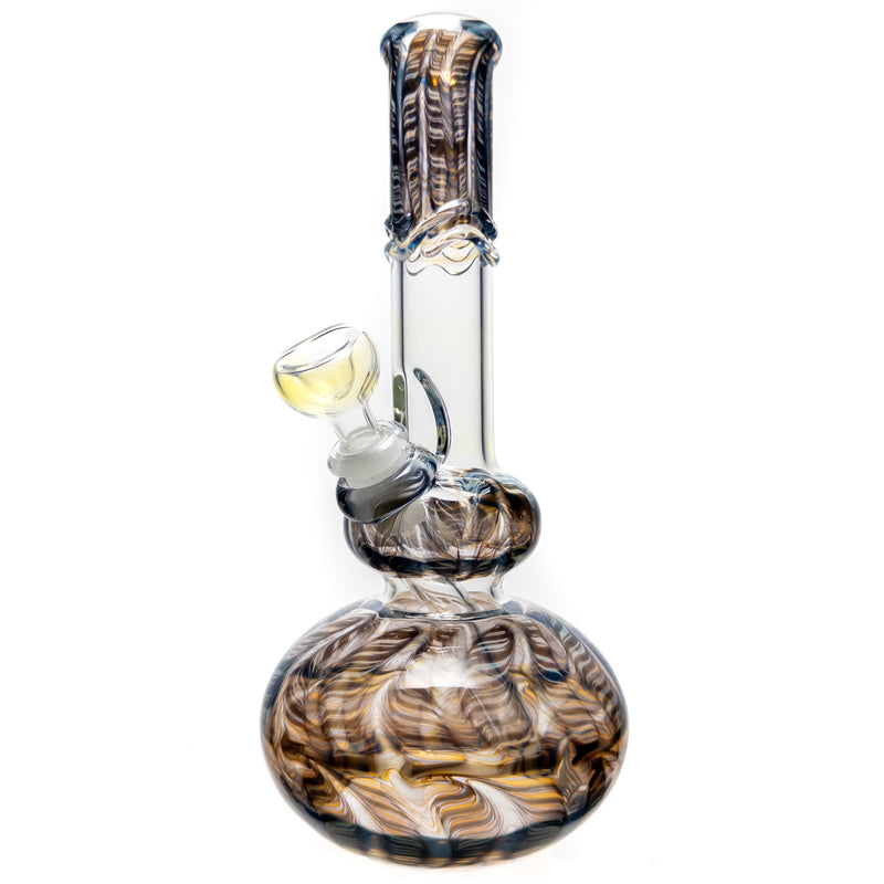 Mary Jane's Glass Studio - 10" Double Bubble - 32x4 - Fume W&R Black - The Cave