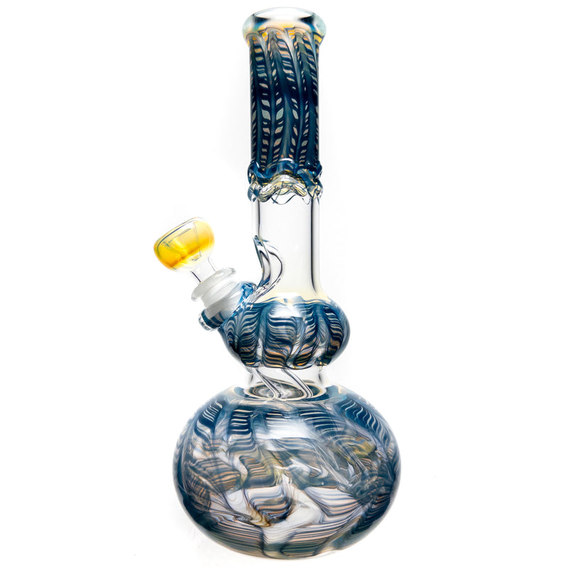 Mary Jane's Glass Studio - 10" Double Bubble - 32x4 - Fume W&R Blue - The Cave