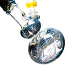 Mary Jane's Glass Studio - 10" Double Bubble - 32x4 - Fume W&R Blue - The Cave