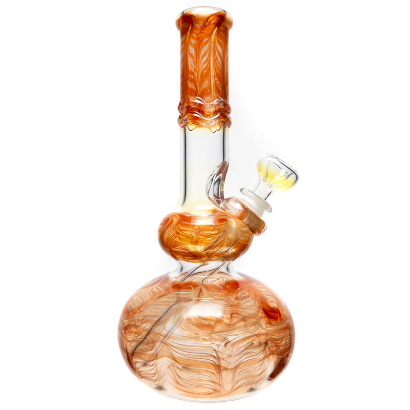 Mary Jane's Glass Studio - 10" Double Bubble - 32x4 - Fume W&R Orange - The Cave