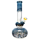 Mary Jane's Glass Studio - 12" Double Bubble - 38x4 - Fume W&R Blue - The Cave