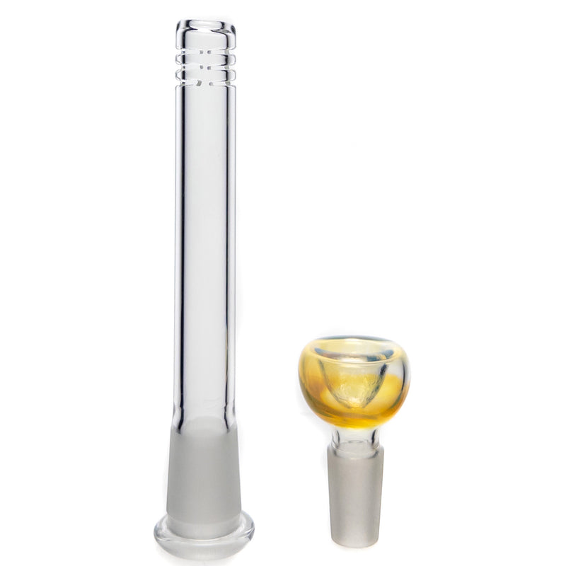 Mary Jane's Glass Studio - 12" Double Bubble - 38x4 - Fume W&R Blue - The Cave