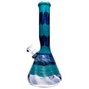 Mary Jane's Glass Studio - 12" Beaker - 38x4 - Full Color W&R Aqua - The Cave