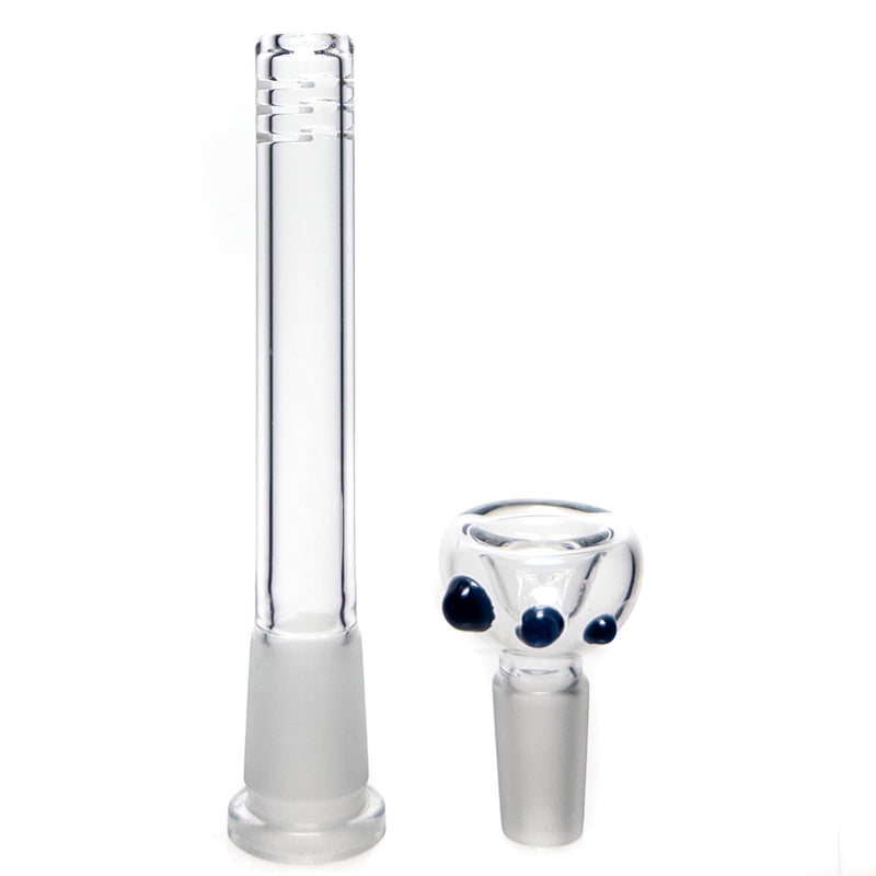 Mary Jane's Glass Studio - 12" Beaker - 38x4 - Full Color W&R Aqua - The Cave