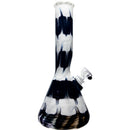 Mary Jane's Glass Studio - 12" Beaker - 38x4 - Full Color W&R White - The Cave