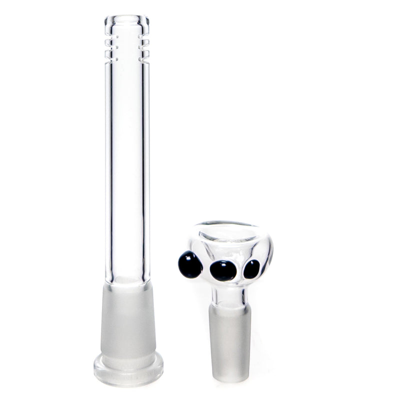 Mary Jane's Glass Studio - 12" Beaker - 38x4 - Full Color W&R White - The Cave