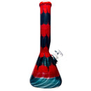 Mary Jane's Glass Studio - 12" Beaker - 38x4 - Full Color W&R Red - The Cave