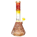 Mary Jane's Glass Studio - 12" Beaker - 38x4 - Fume W&R Red - The Cave