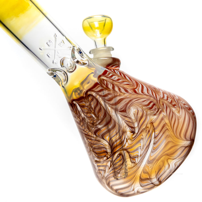 Mary Jane's Glass Studio - 12" Beaker - 38x4 - Fume W&R Red - The Cave