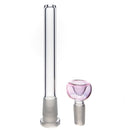 Mary Jane's Glass Studio - 15" Beaker - 50x5 - Silver & Gold Fume