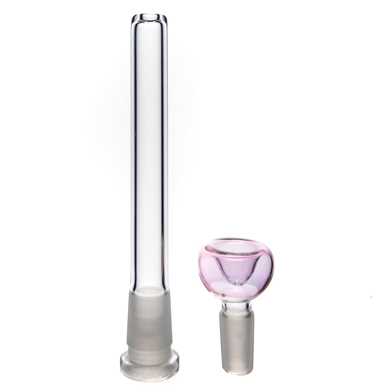 Mary Jane's Glass Studio - 15" Beaker - 50x5 - Silver & Gold Fume