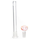 Mary Jane's Glass Studio - 15" Beaker - 50x5 - Silver & Gold Fume