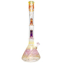 Mary Jane's Glass Studio - 21" Beaker - Double Perc - Silver & Gold Fume - The Cave