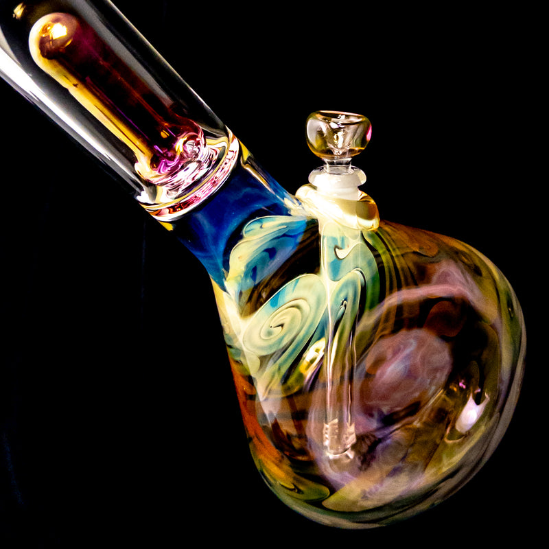 Mary Jane's Glass Studio - 21" Beaker - Double Perc - Silver & Gold Fume - The Cave