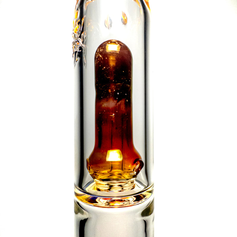 Mary Jane's Glass Studio - 22" Beaker - Double Perc - Silver & Gold Fume - The Cave