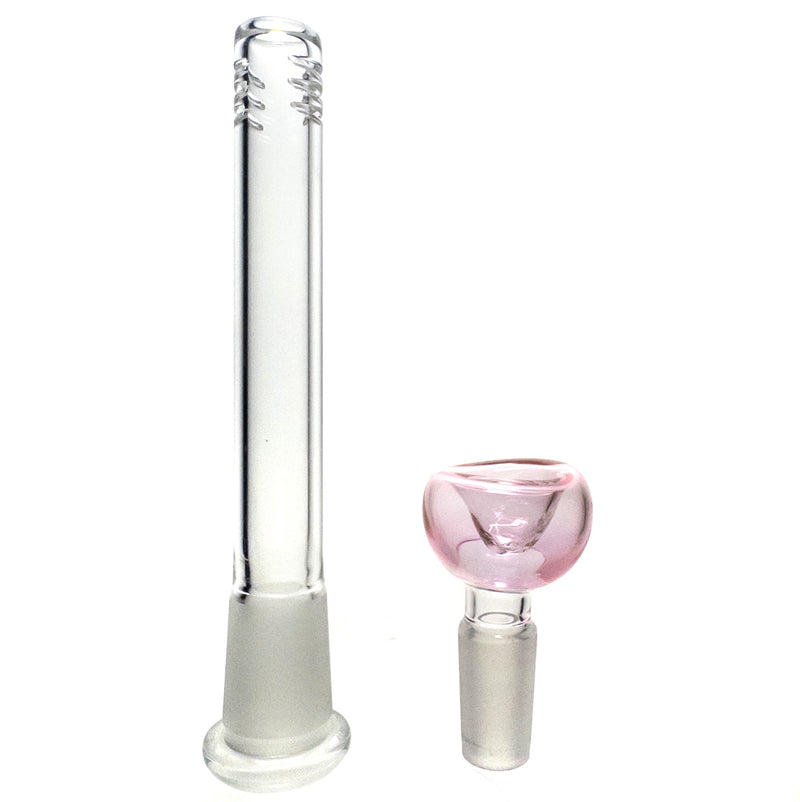 Mary Jane's Glass Studio - 22" Beaker - Double Perc - Silver & Gold Fume - The Cave