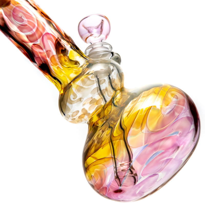 Mary Jane's Glass Studio - 11" Double Bubble - 38x4 - Silver & Gold Fume - The Cave