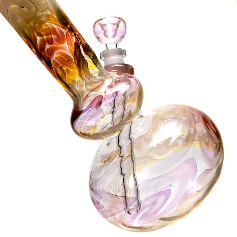 Mary Jane's Glass Studio - 12" Double Bubble - 38x4 - Silver & Gold Fume