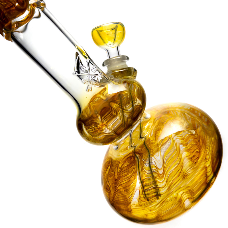 Mary Jane's Glass Studio - 12" Double Bubble - 38x4 - Fume W&R Amber - The Cave
