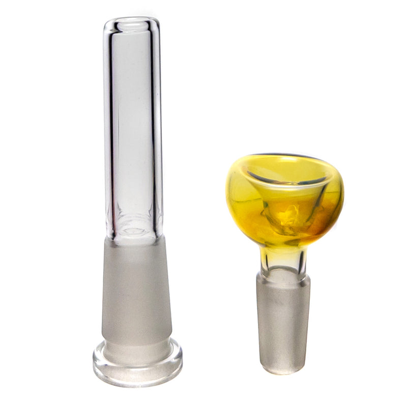 Mary Jane's Glass Studio - 10" Beaker - 32x4 - Fume w/ White - The Cave