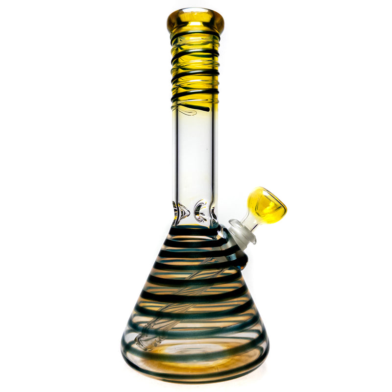 Mary Jane's Glass Studio - 10" Beaker - 32x4 - Fume w/ Sparkle Blue - The Cave