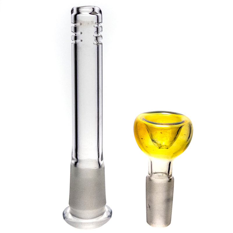 Mary Jane's Glass Studio - 10" Beaker - 32x4 - Fume w/ Pink - The Cave