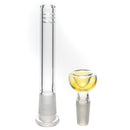 Mary Jane's Glass Studio - 10" Double Bubble - 32x4 - Fume W&R Green Blue - The Cave