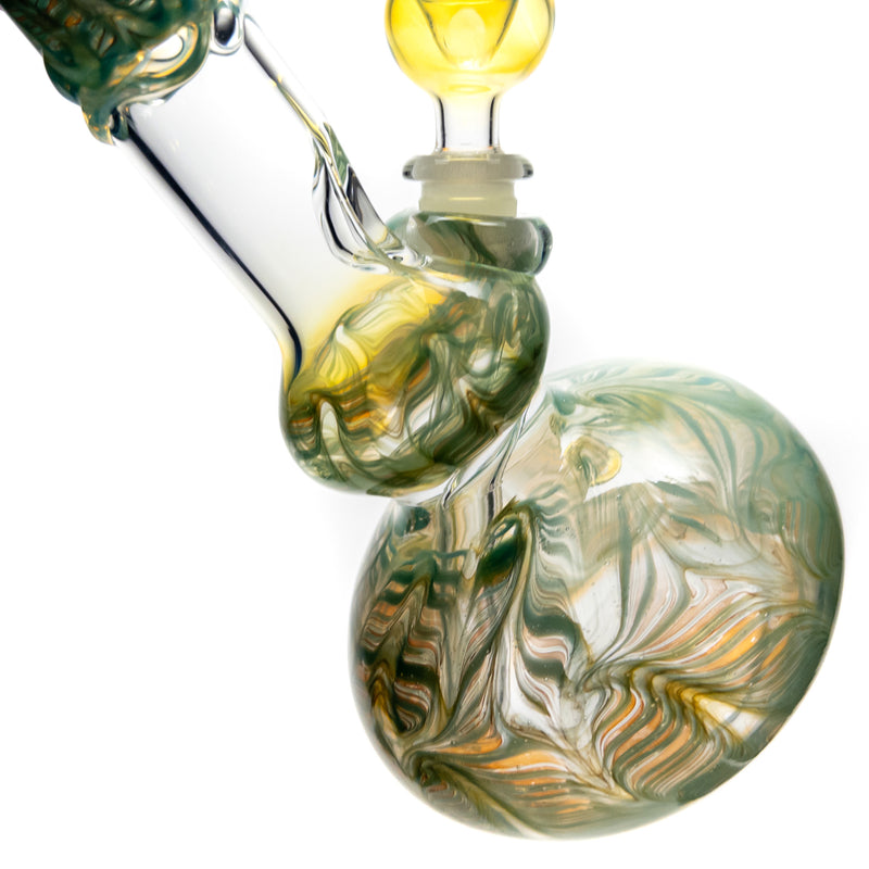 Mary Jane's Glass Studio - 10" Double Bubble - 32x4 - Fume W&R Mint - The Cave