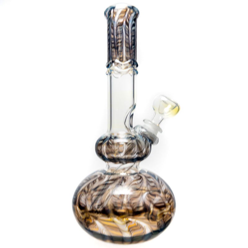 Mary Jane's Glass Studio - 10" Double Bubble - 32x4 - Fume W&R Black - The Cave