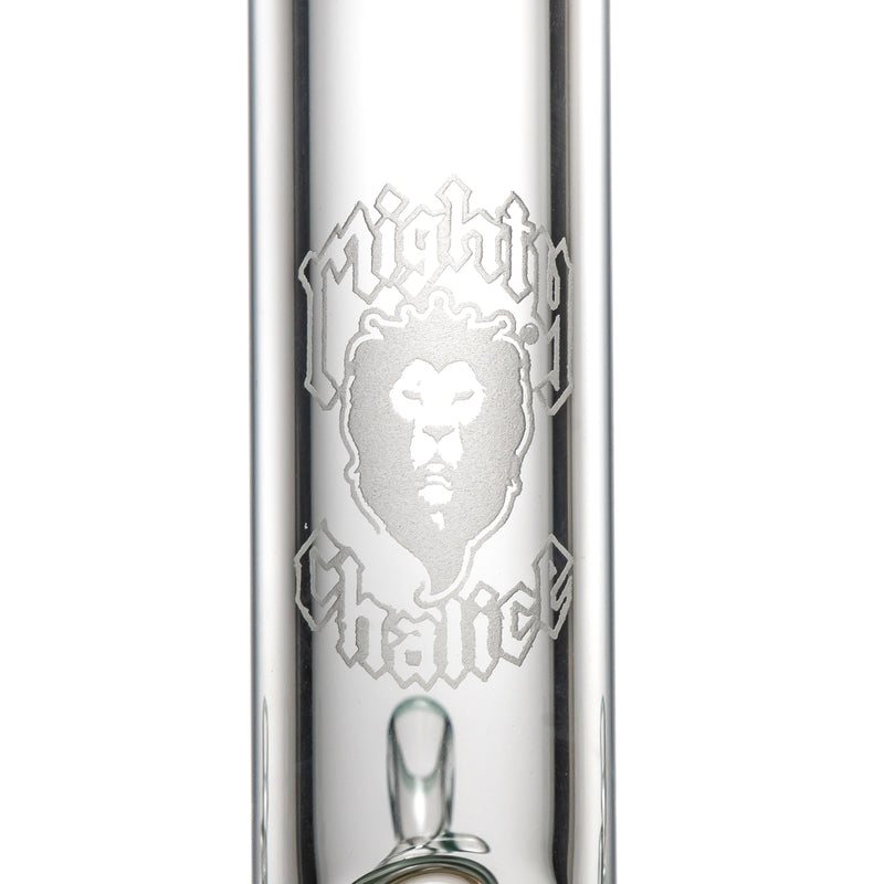 Mighty Chalice - 16" Hybrid Tube - 40x7 - Light Blue Accents - The Cave
