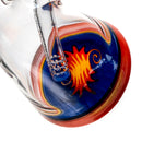 Mighty Chalice - 15" Beaker - 40x7 - Purple & Fire Linework - The Cave