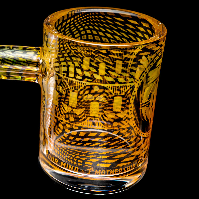 Mothership - Hologram Quartz Banger - 10mm Male 90° - "Open Mind" - The Cave