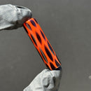 Steve H - Glass Tip - Honeycomb - Orange & Black - 12mm