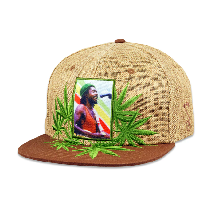 Grassroots - Peter Tosh Tan Leaf Snapback Hat - Small/Medium - The Cave