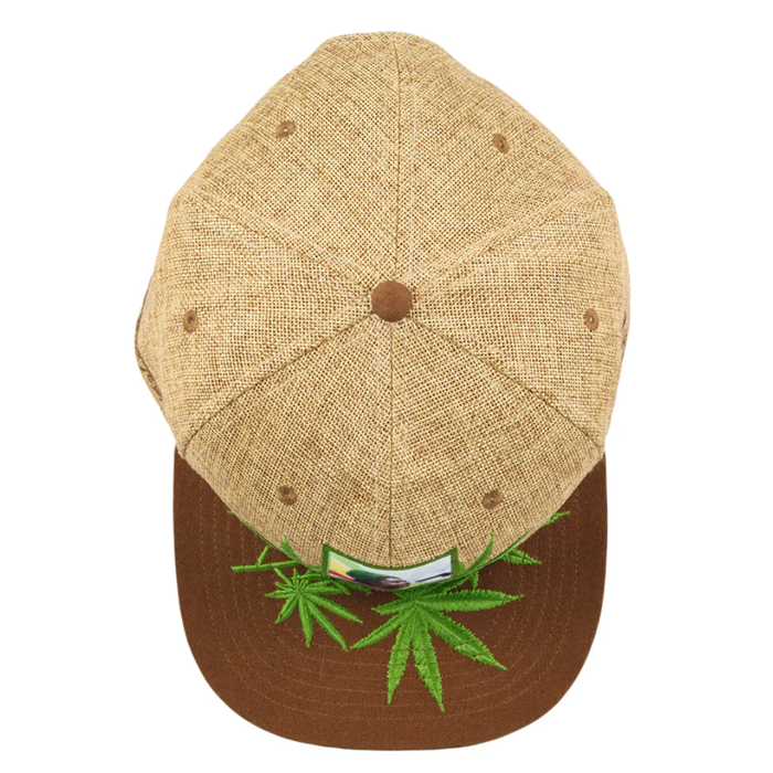 Grassroots - Peter Tosh Tan Leaf Snapback Hat - Large/XL - The Cave