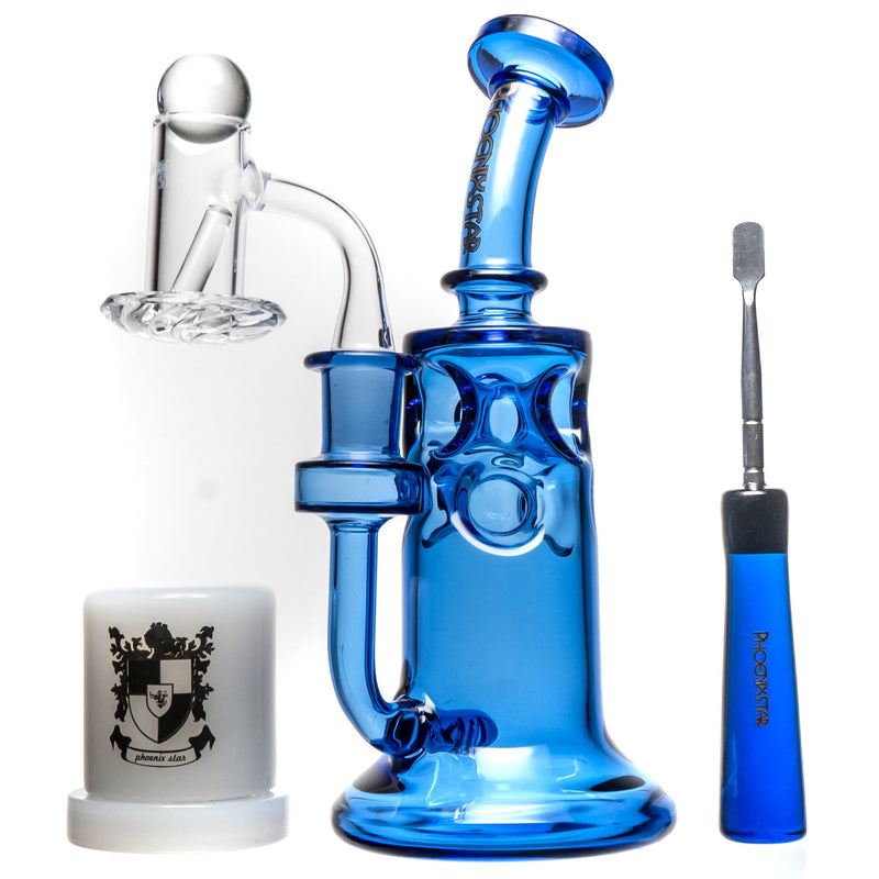 Phoenix Star - Rig Kit - Dimple Bubbler - Blue - The Cave