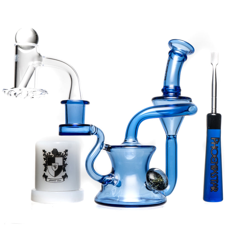 Phoenix Star - Rig Kit - Recycler w/ Dichro Marble - Blue - The Cave