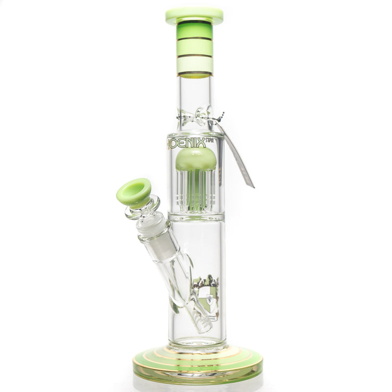 Phoenix Star - 14" Tree Perc Straight - 8 Arm - Milky Green - The Cave