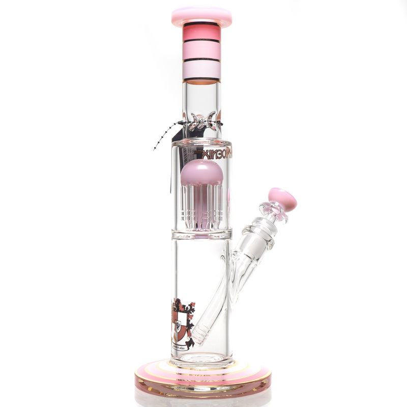 Phoenix Star - 14" Tree Perc Straight - 8 Arm - Milky Pink - The Cave