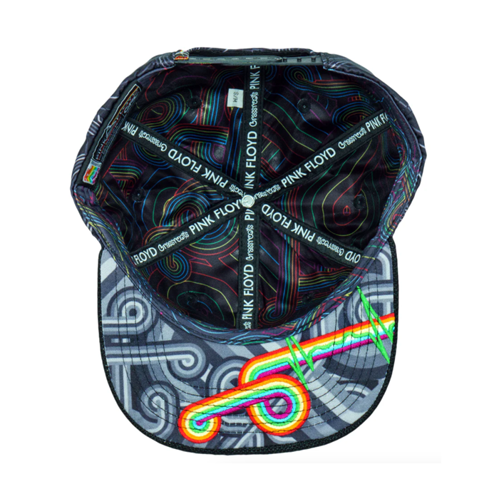 Grassroots - Pink Floyd DSOTM V2 Blackout Snapback Hat - Small/Medium - The Cave