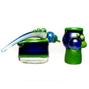 Dome, Dish & Dabber Set - Blue & Green w/ Opal - The Cave